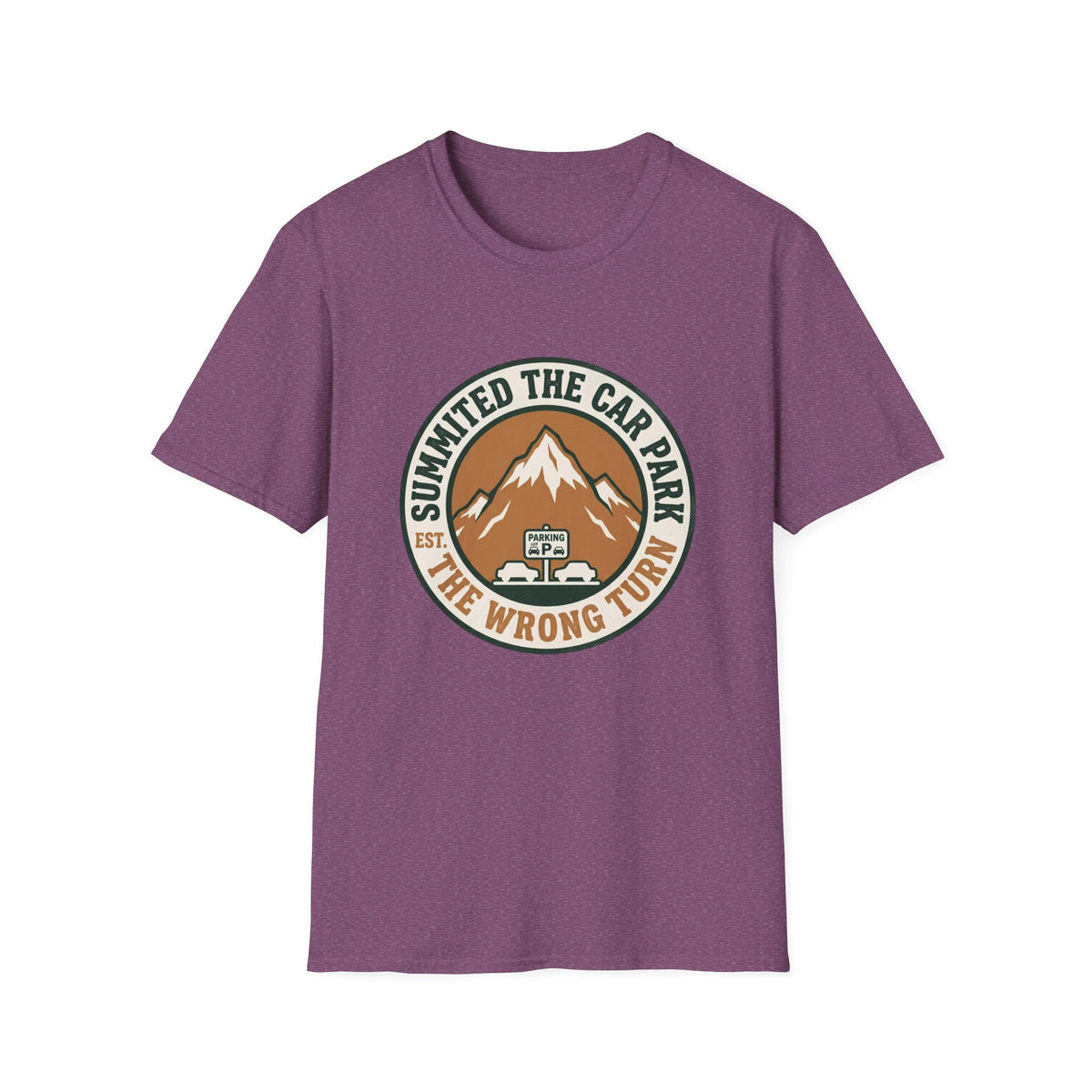 T-Shirt — 'Summited the Car Park' Mountain Adventure Graphic Tee