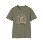 T-Shirt — "Stopping to Smell Every Mushroom" Hedgehog Hiking Graphic Tee