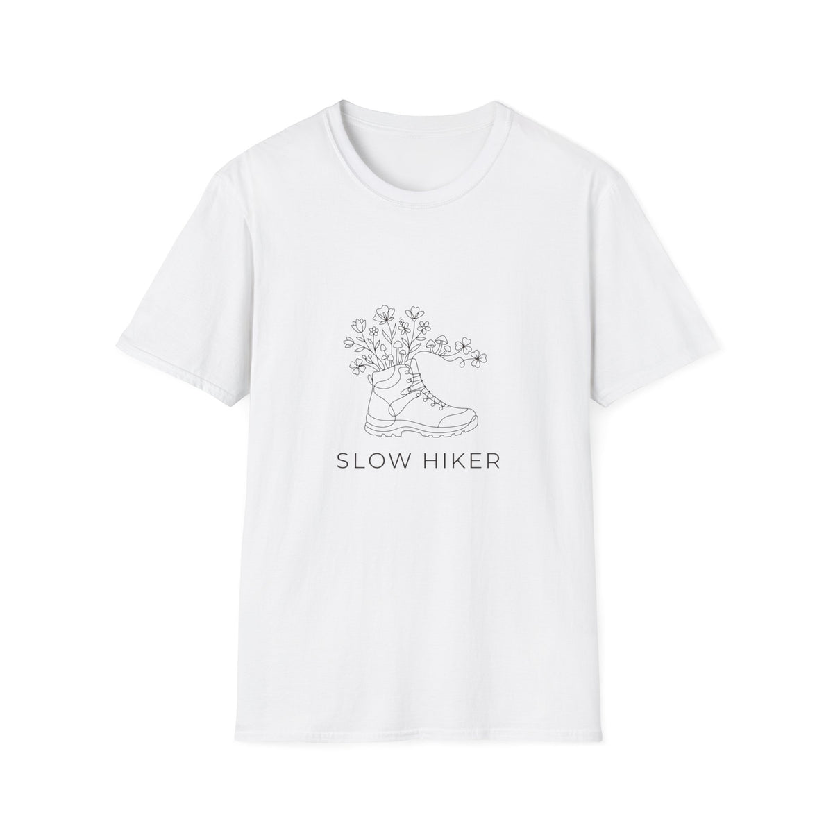 T-Shirt — Slow Hiker Floral Sneaker Graphic Tee