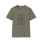 The Hiker T-Shirt — Mountain Beanie Graphic Tee with Moon Phases