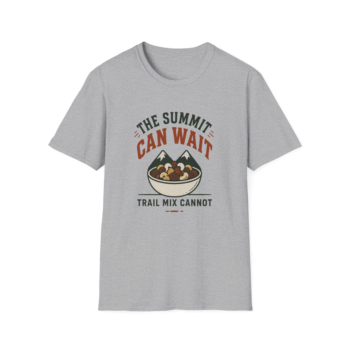 T-Shirt — The Summit Can Wait "Trail Mix Cannot" Outdoor Camping Tee