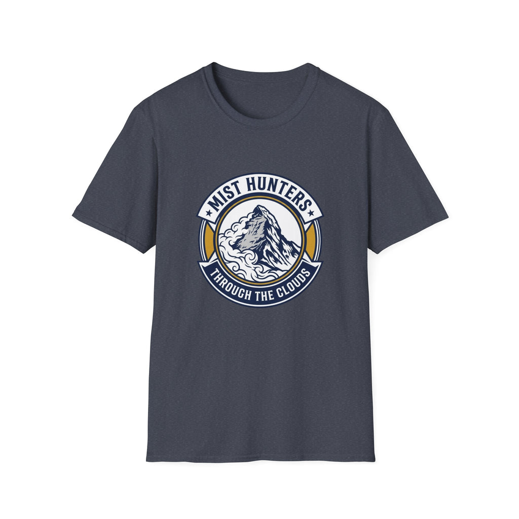 Mist Hunters T‑Shirt — Mountain Adventure Graphic Tee (“Through the Clouds”)