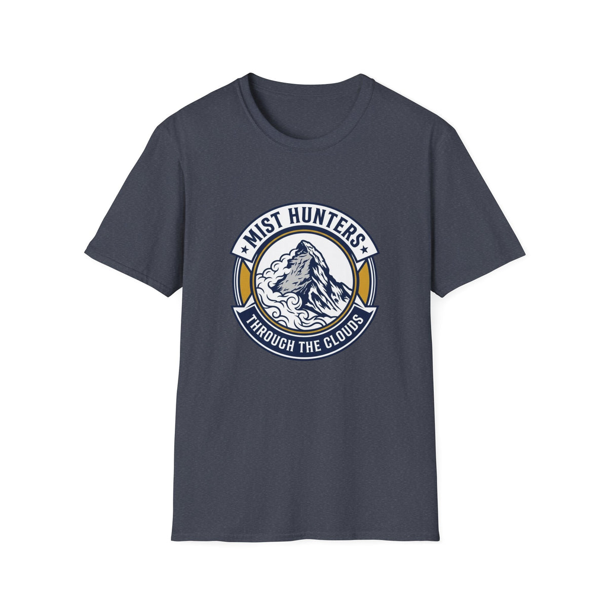 Mist Hunters T‑Shirt — Mountain Adventure Graphic Tee (“Through the Clouds”)