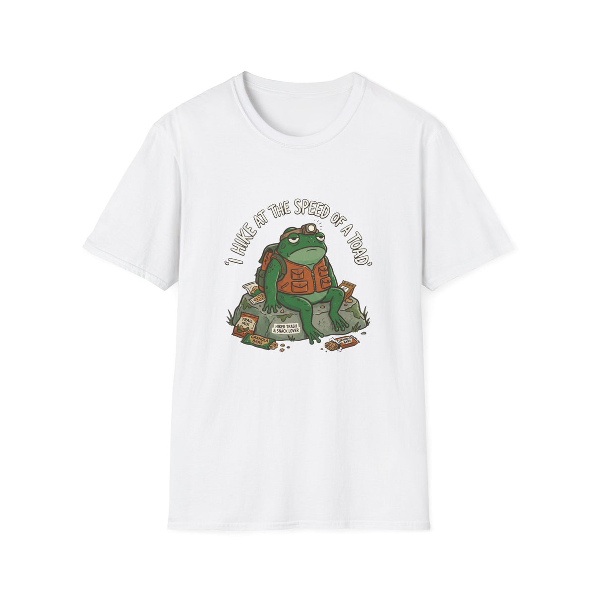 Toad Fishing T‑Shirt — "I Hike at the Speed of a Toad" Cute Outdoors Graphic Tee