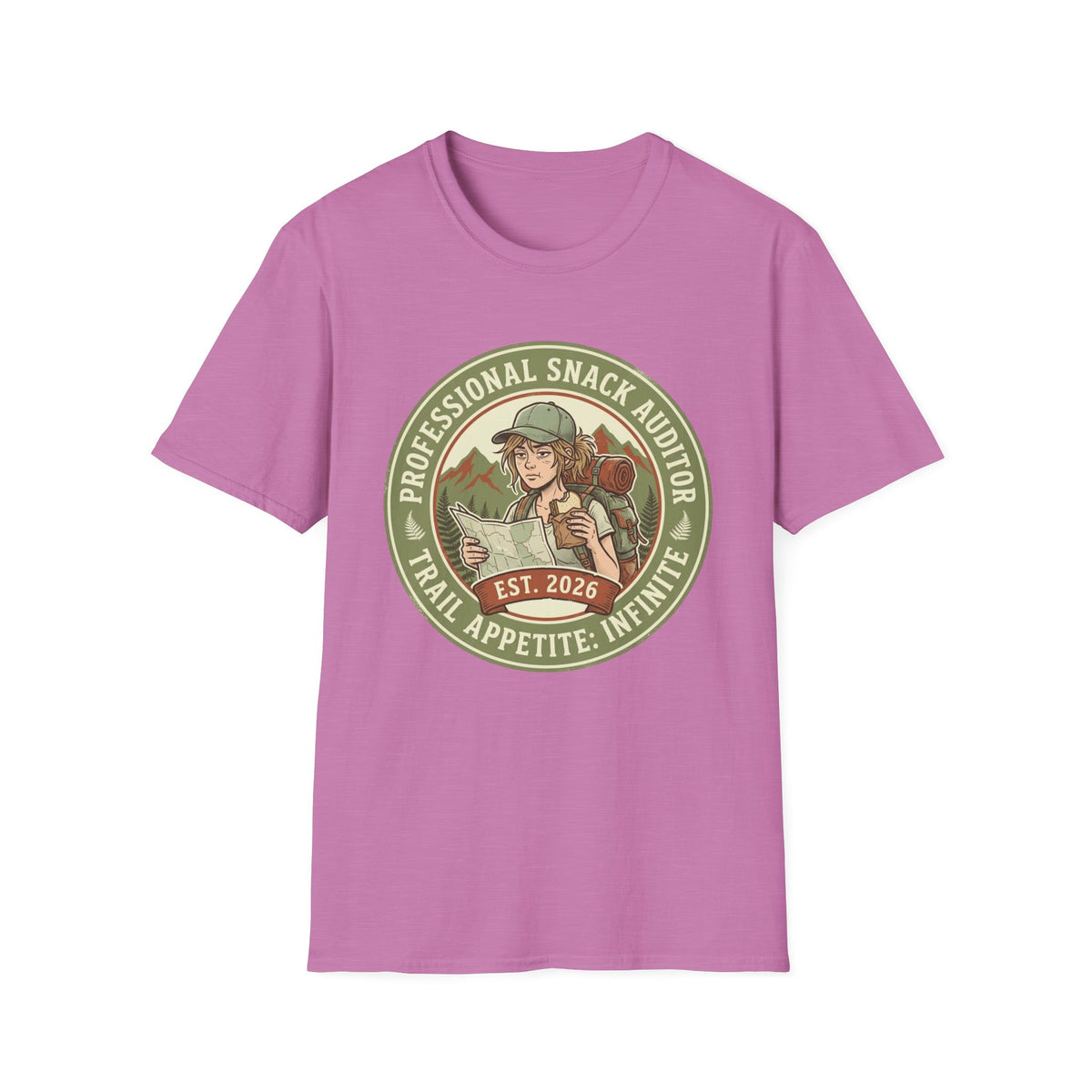T‑Shirt — "Professional Snack Auditor" Outdoor Hiker Graphic Tee