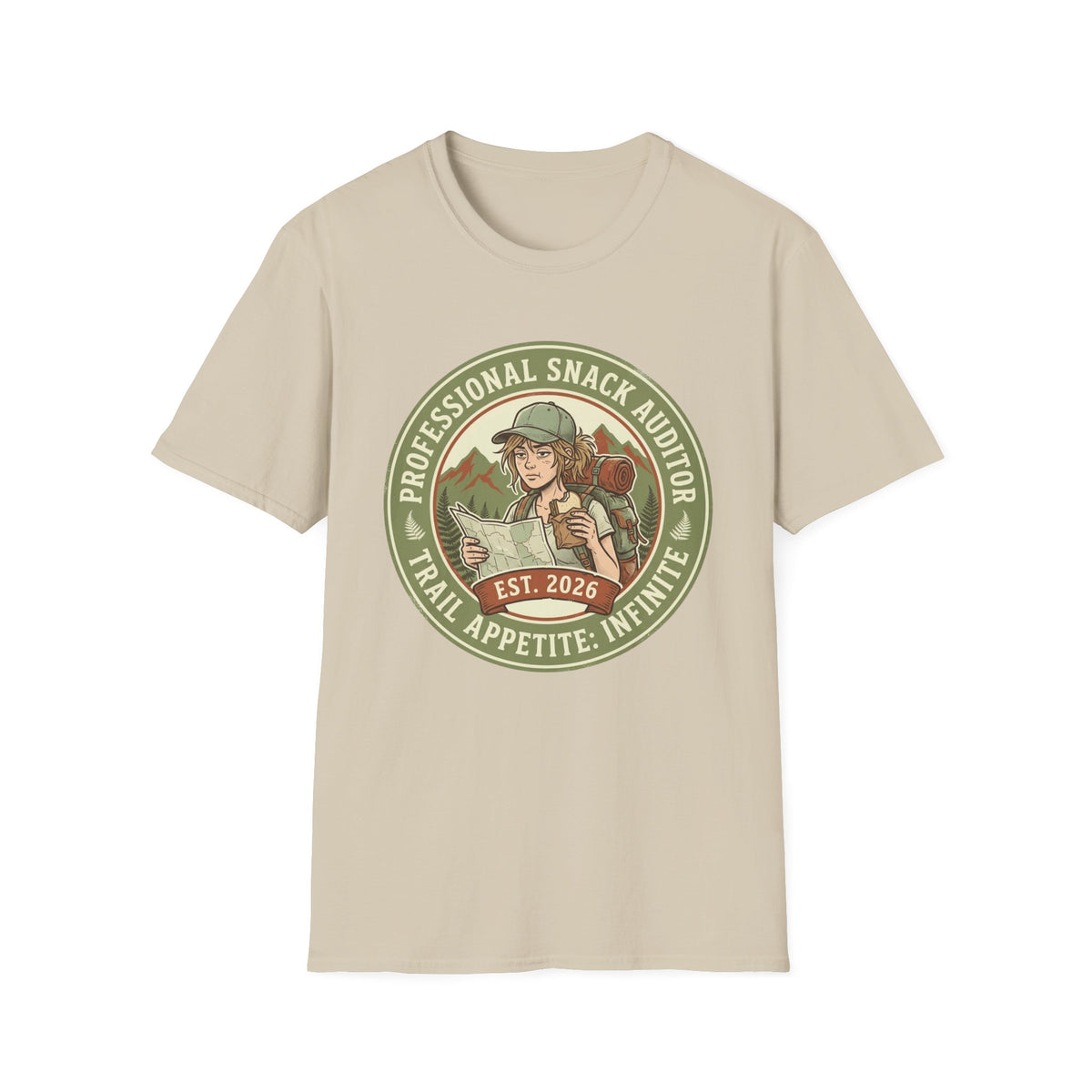 T‑Shirt — "Professional Snack Auditor" Outdoor Hiker Graphic Tee
