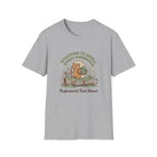 T-Shirt — "Stopping to Smell Every Mushroom" Hedgehog Hiking Graphic Tee