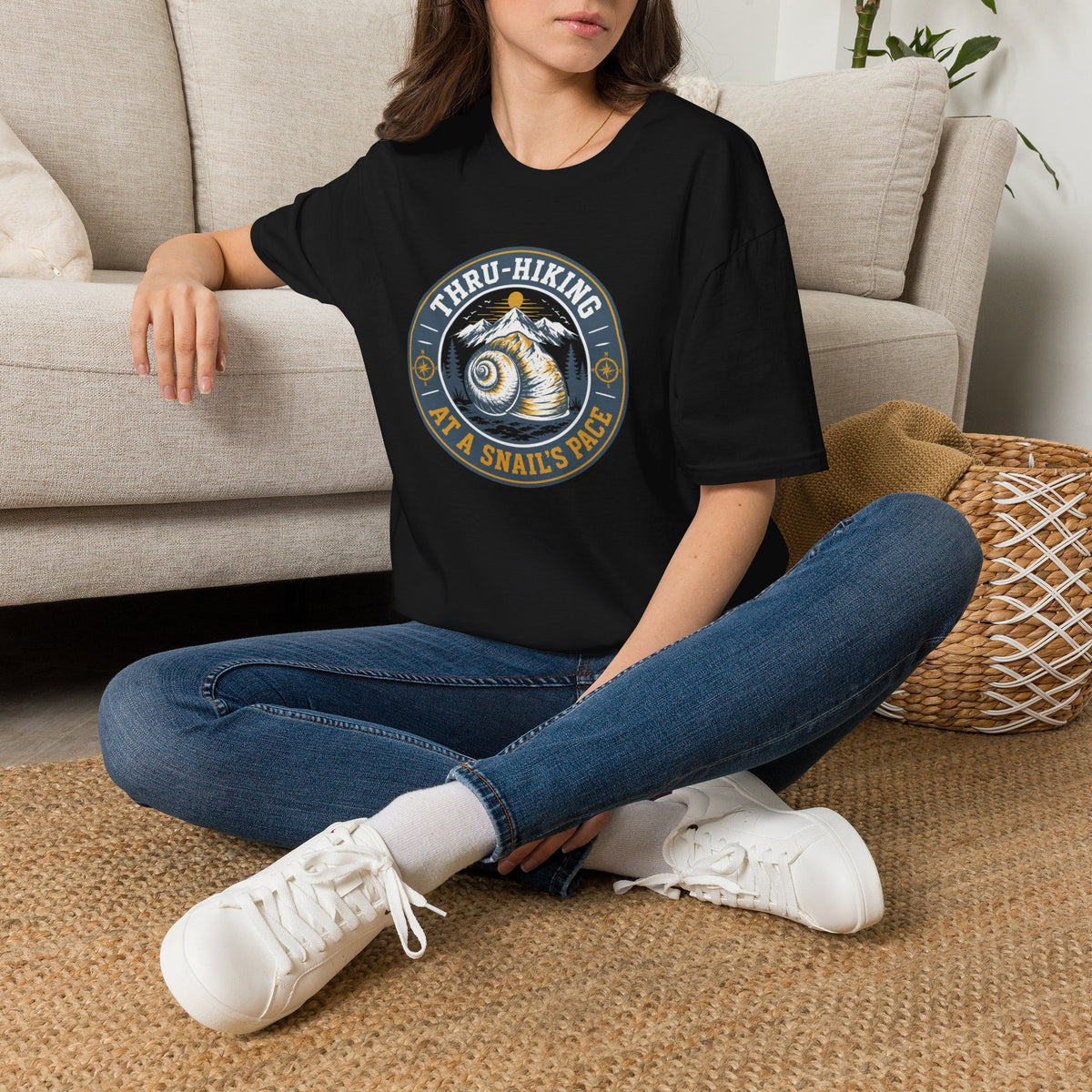 Thru-Hiking Snail's Pace T-Shirt — Slow Hiker Badge Tee
