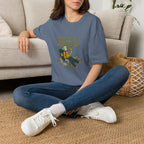 Hiking Humor T-Shirt — “I Hiked for the View. Stayed Because My Legs Gave Out.”