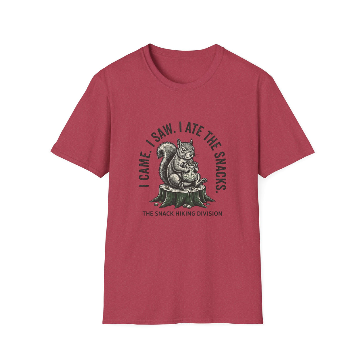 Squirrel Snack Tee — "Came. I Saw. I Ate The Snacks." Funny Wildlife Shirt