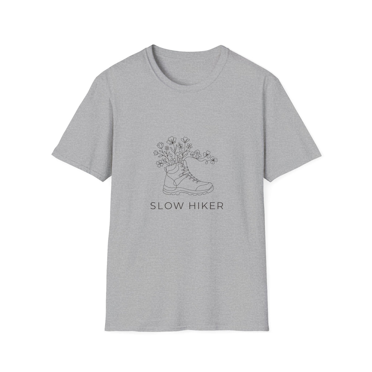 T-Shirt — Slow Hiker Floral Sneaker Graphic Tee