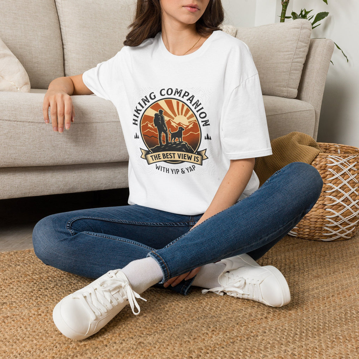 Hiking Companion T-Shirt — 'The Best View Is With You & Yappy' Outdoor Dog Lover Tee