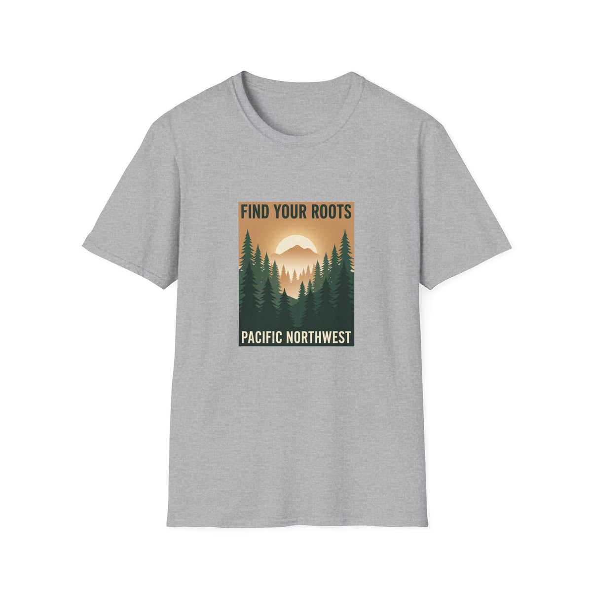 Find Your Roots T-Shirt — Pacific Northwest Retro Forest Tee