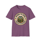 Born to Hide Raccoon T-Shirt — Funny Outdoor Camping Tee