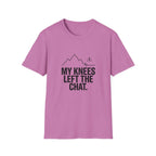 T-Shirt — "My Knees Left the Chat" Funny Hiking Tee