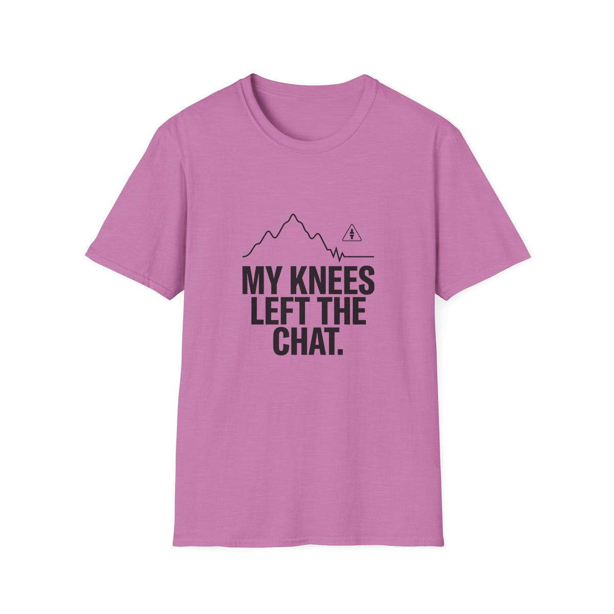T-Shirt — "My Knees Left the Chat" Funny Hiking Tee