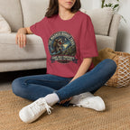 Masked Bandit Trail T-Shirt — Vintage Raccoon Hiking Graphic