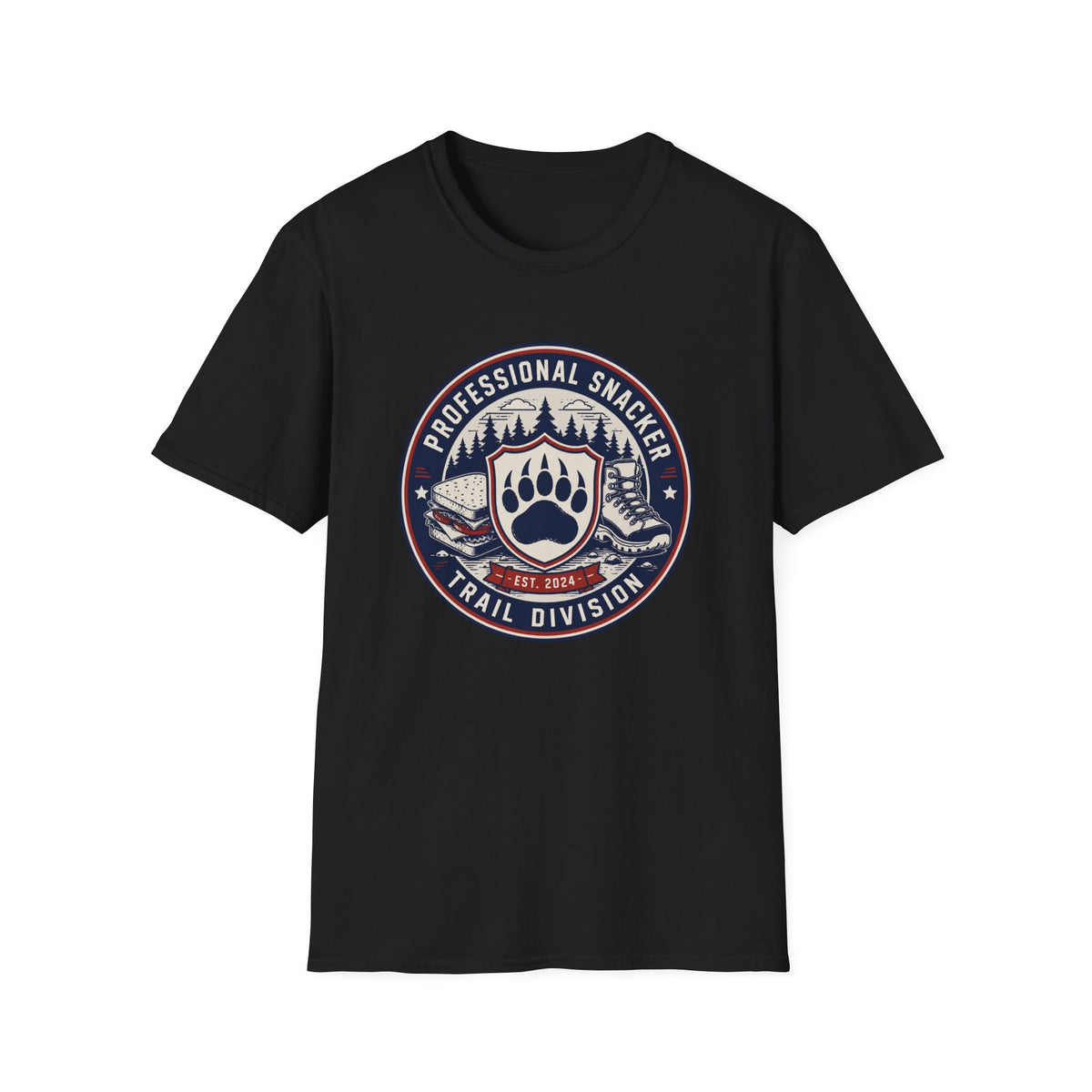 Professional Snacker T‑Shirt — Trail Division Bear Paw Graphic Tee