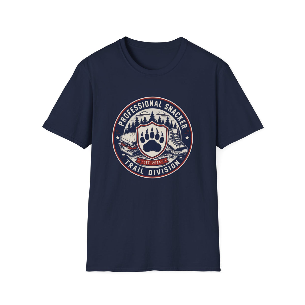 Professional Snacker T‑Shirt — Trail Division Bear Paw Graphic Tee