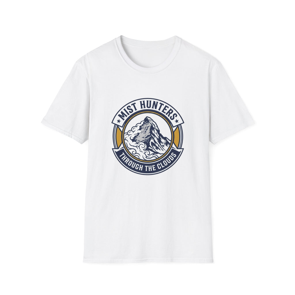 Mist Hunters T‑Shirt — Mountain Adventure Graphic Tee (“Through the Clouds”)