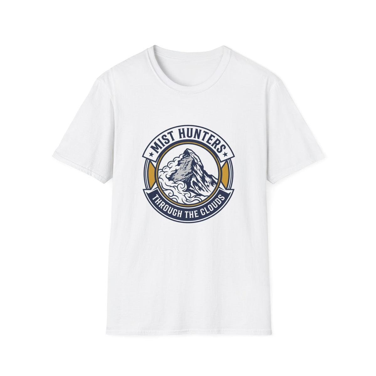 Mist Hunters T‑Shirt — Mountain Adventure Graphic Tee (“Through the Clouds”)