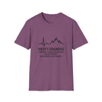 T-Shirt — Hiker's Diagnosis ECG Heartbeat Mountain Design