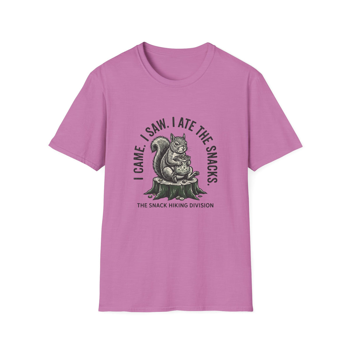Squirrel Snack Tee — "Came. I Saw. I Ate The Snacks." Funny Wildlife Shirt