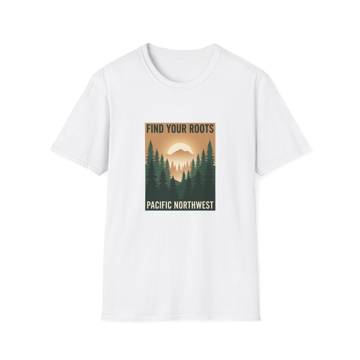 Find Your Roots T-Shirt — Pacific Northwest Retro Forest Tee