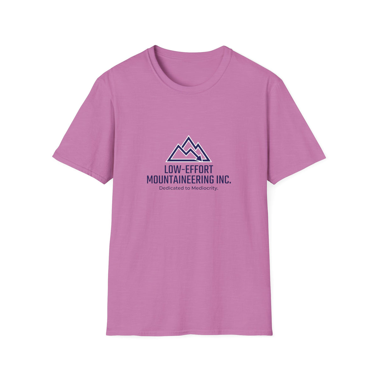 Low-Effort Mountaineering Inc. T-Shirt — Funny Mountain Logo Tee