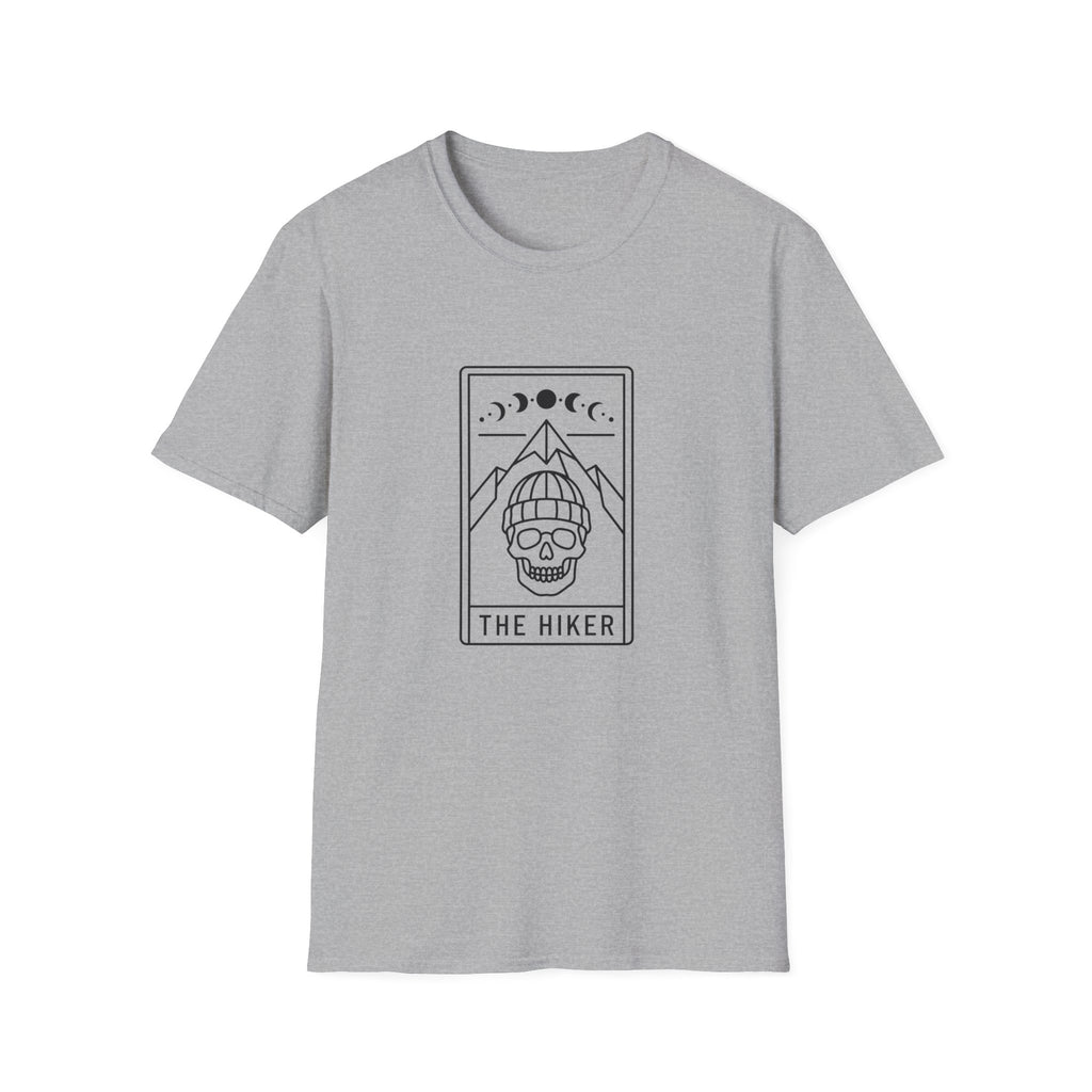 The Hiker T-Shirt — Mountain Beanie Graphic Tee with Moon Phases