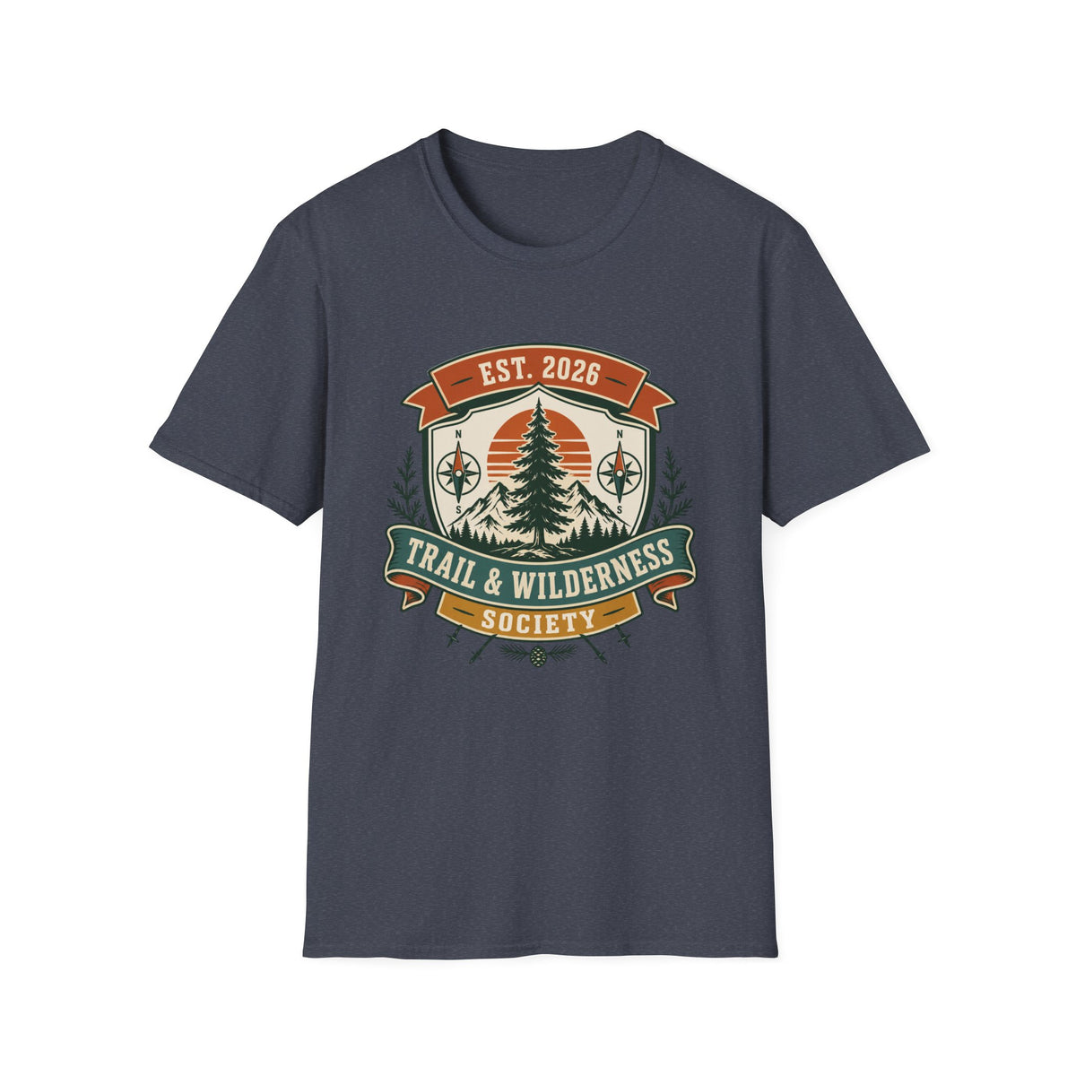 Trail & Wilderness T-Shirt – EST. 2026 Vintage Pine Outdoor Graphic Tee