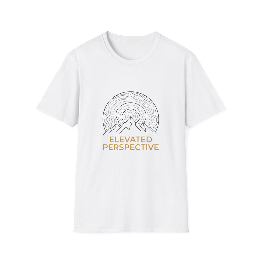 Mountain Line Art T-Shirt — “Elevated Perspective” Minimal Graphic Tee