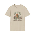 T-Shirt — "Stopping to Smell Every Mushroom" Hedgehog Hiking Graphic Tee