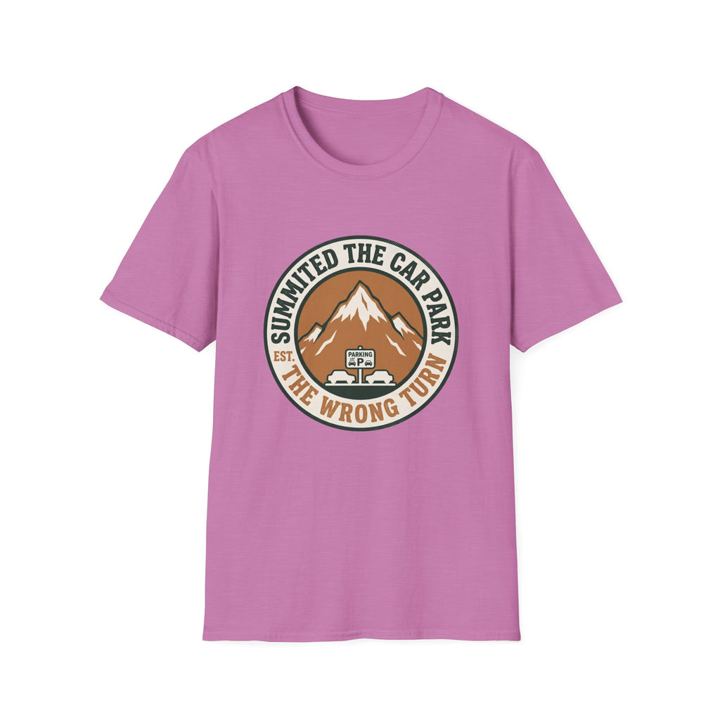 T-Shirt — 'Summited the Car Park' Mountain Adventure Graphic Tee