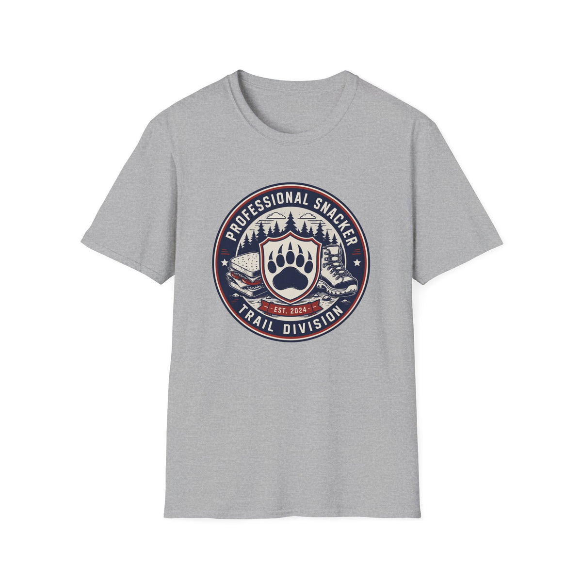 Professional Snacker T‑Shirt — Trail Division Bear Paw Graphic Tee