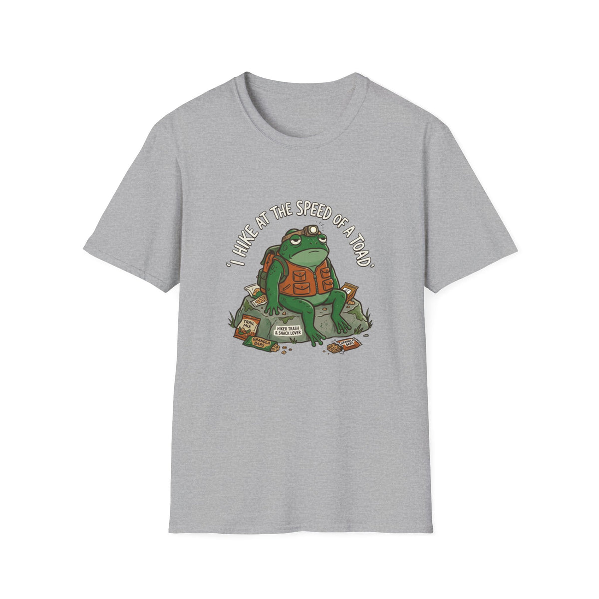 Toad Fishing T‑Shirt — "I Hike at the Speed of a Toad" Cute Outdoors Graphic Tee