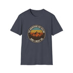 Mountains Are Calling T-Shirt — Vintage Sunset Hiking Tee