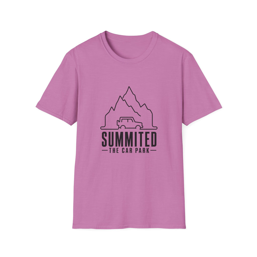 Summited Car Park T-Shirt — Minimal Mountain & Off-Road Graphic Tee