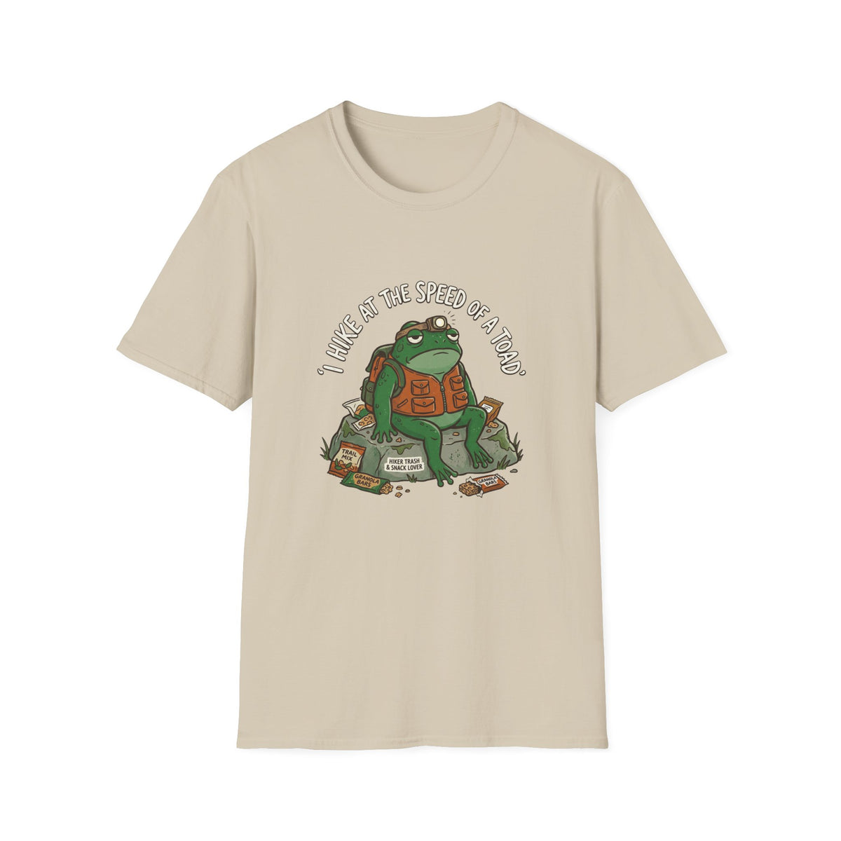 Toad Fishing T‑Shirt — "I Hike at the Speed of a Toad" Cute Outdoors Graphic Tee