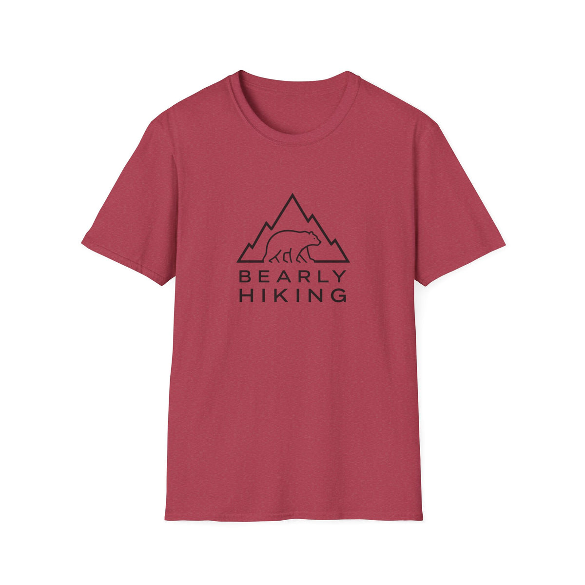 Bearly Hiking T-Shirt — Minimal Mountain Bear Outdoor Tee