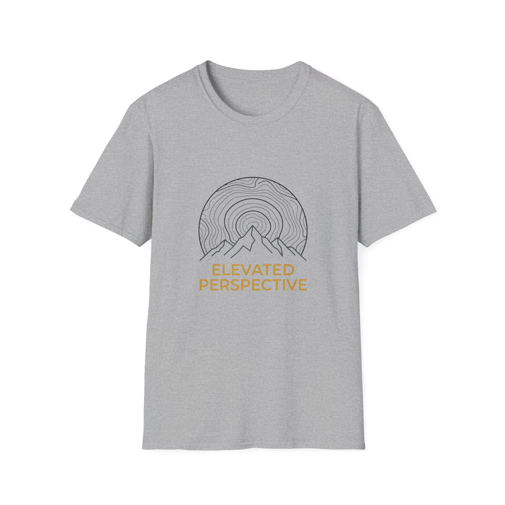 Mountain Line Art T-Shirt — “Elevated Perspective” Minimal Graphic Tee