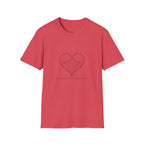 T-Shirt — Minimal Mountain Heart Outline Tee (Peace & Bliss)