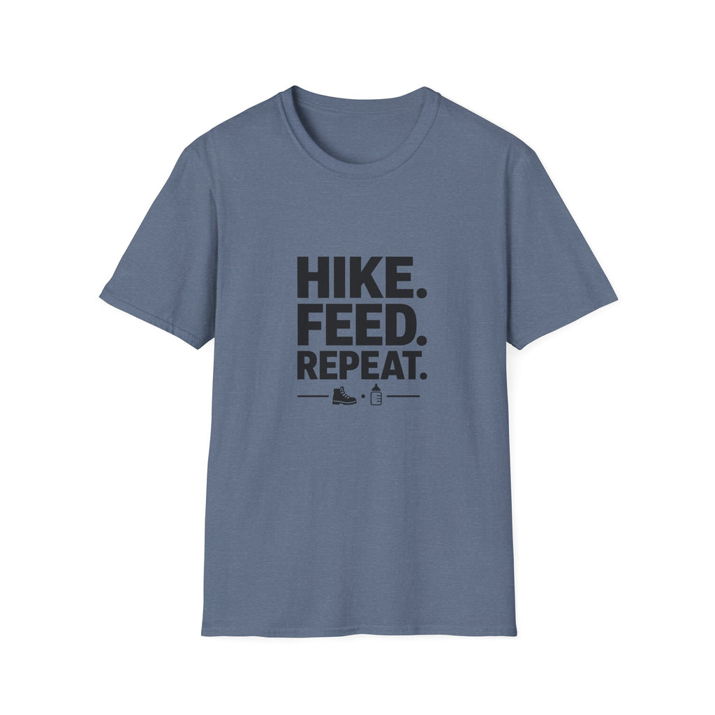 Hike. Feed. Repeat. T‑Shirt — Outdoor Dog Lover Tee