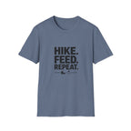 Hike. Feed. Repeat. T‑Shirt — Outdoor Dog Lover Tee
