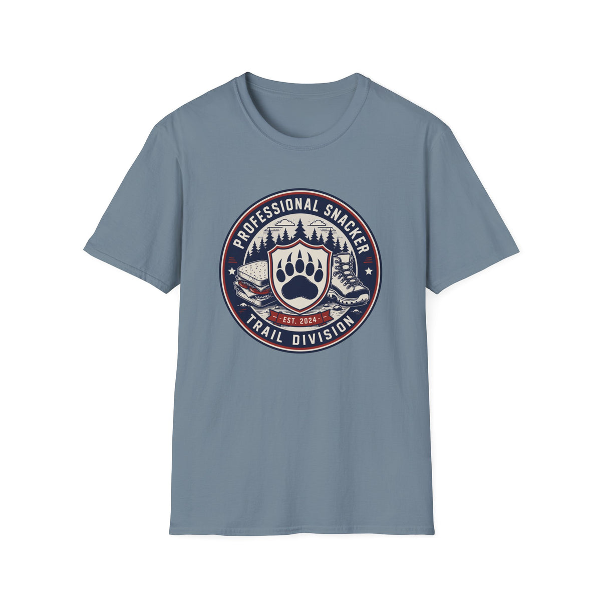Professional Snacker T‑Shirt — Trail Division Bear Paw Graphic Tee