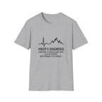 T-Shirt — Hiker's Diagnosis ECG Heartbeat Mountain Design