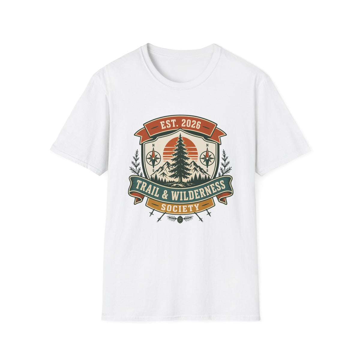 Trail & Wilderness T-Shirt – EST. 2026 Vintage Pine Outdoor Graphic Tee