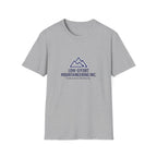 Low-Effort Mountaineering Inc. T-Shirt — Funny Mountain Logo Tee