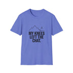 T-Shirt — "My Knees Left the Chat" Funny Hiking Tee