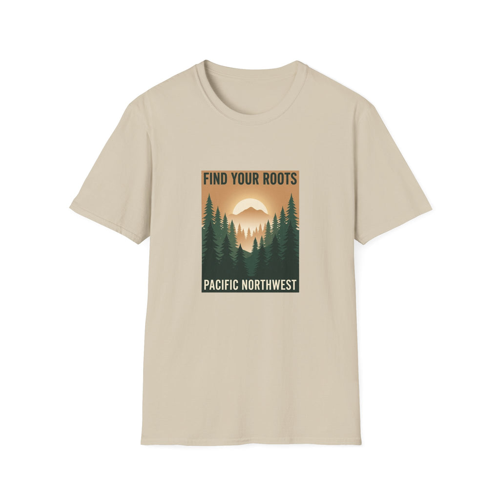 Find Your Roots T-Shirt — Pacific Northwest Retro Forest Tee